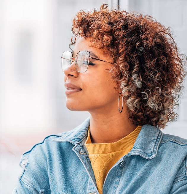 Person calmly in reflection symbolizing faith-based support for anxiety and stress.